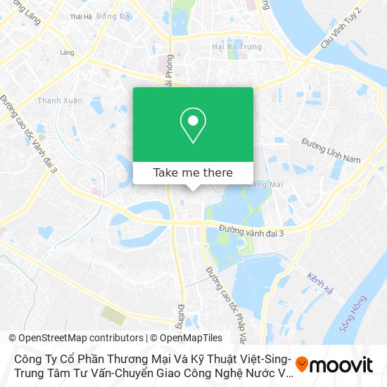 Công Ty Cổ Phần Thương Mại Và Kỹ Thuật Việt-Sing-Trung Tâm Tư Vấn-Chuyển Giao Công Nghệ Nước Và M map