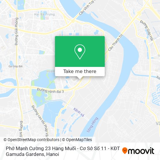 Phở Mạnh Cường 23 Hàng Muối - Cơ Sở Số 11 - KĐT Gamuda Gardens map