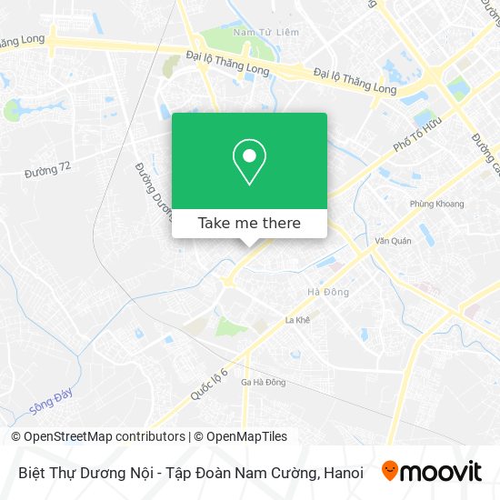 Biệt Thự Dương Nội - Tập Đoàn Nam Cường map