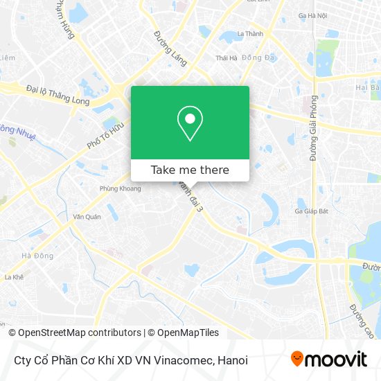 Cty Cổ Phần Cơ Khí XD VN Vinacomec map