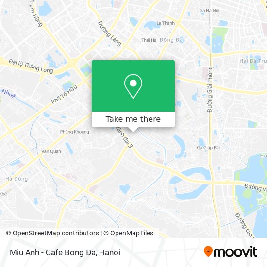 Miu Anh - Cafe Bóng Đá map