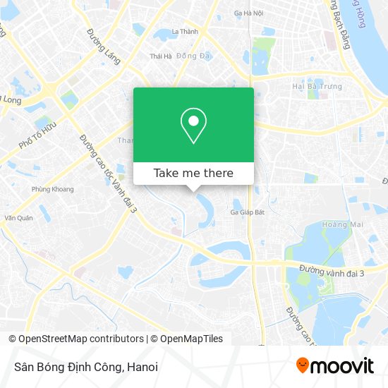 Sân Bóng Định Công map