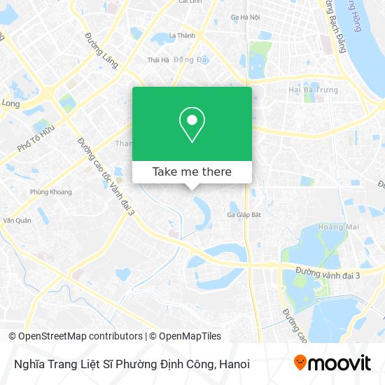 Nghĩa Trang Liệt Sĩ Phường Định Công map