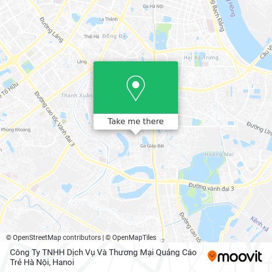 Công Ty TNHH Dịch Vụ Và Thương Mại Quảng Cáo Trẻ Hà Nội map
