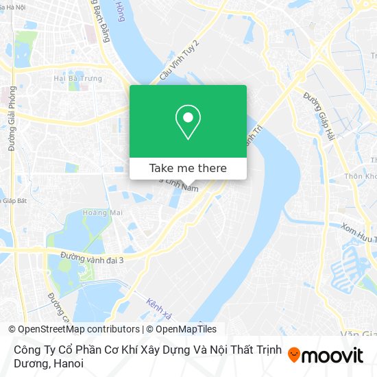 Công Ty Cổ Phần Cơ Khí Xây Dựng Và Nội Thất Trịnh Dương map