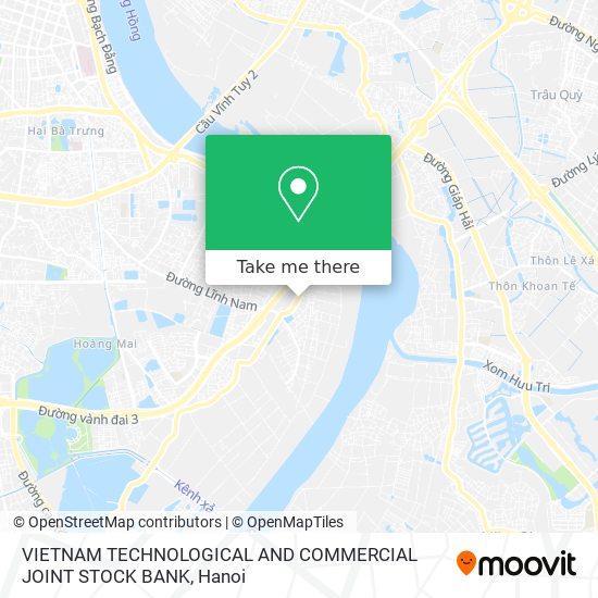 VIETNAM TECHNOLOGICAL AND COMMERCIAL JOINT STOCK BANK map