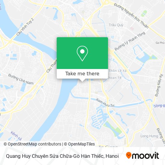 Quang Huy Chuyên Sửa Chữa-Gò Hàn Thiếc map