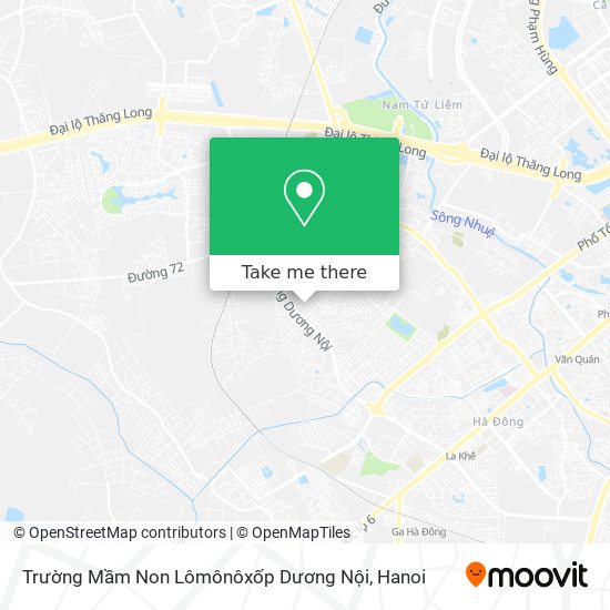 Trường Mầm Non Lômônôxốp Dương Nội map