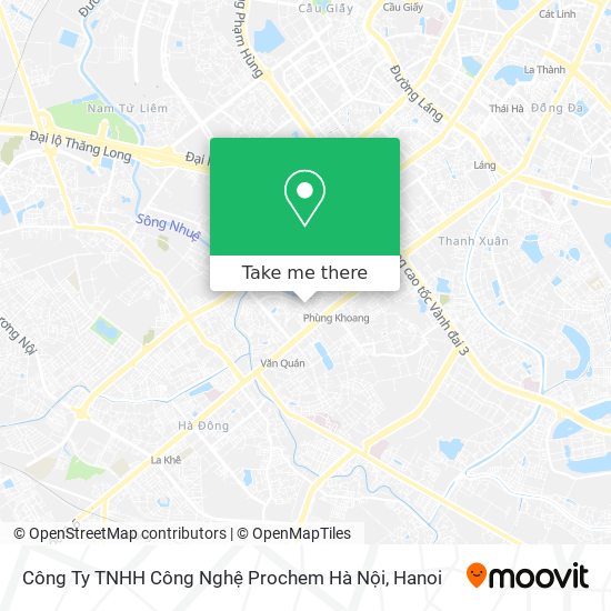 Công Ty TNHH Công Nghệ Prochem Hà Nội map