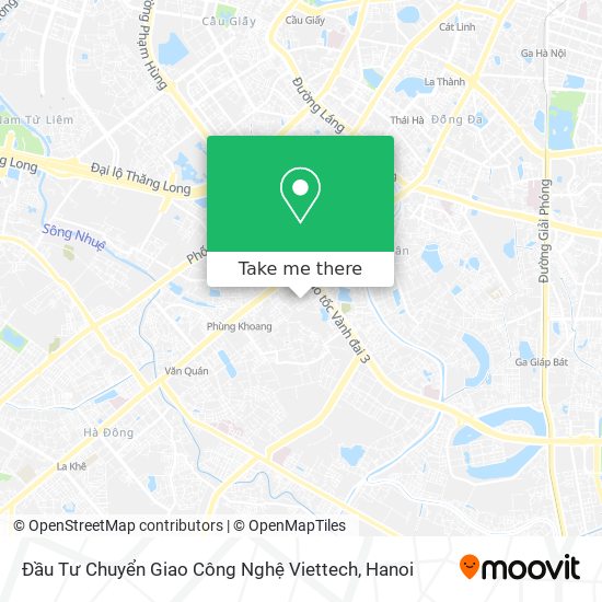 Đầu Tư Chuyển Giao Công Nghệ Viettech map