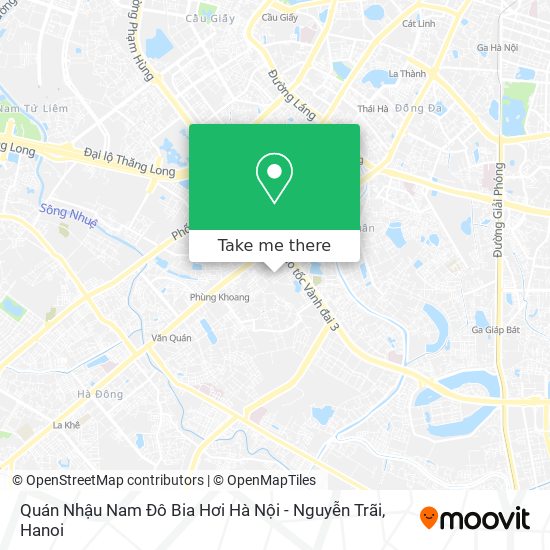 Quán Nhậu Nam Đô Bia Hơi Hà Nội - Nguyễn Trãi map