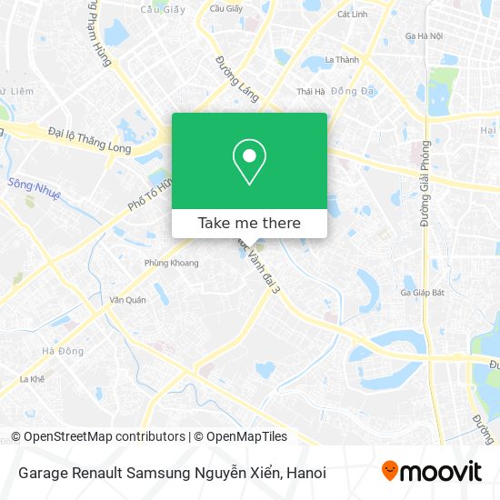 Garage Renault Samsung Nguyễn Xiển map