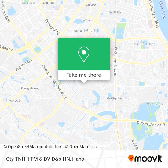 Cty TNHH TM & DV D&b HN map