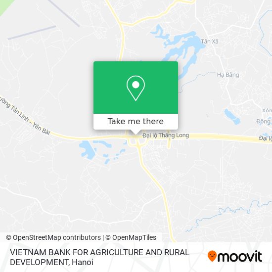 VIETNAM BANK FOR AGRICULTURE AND RURAL DEVELOPMENT map