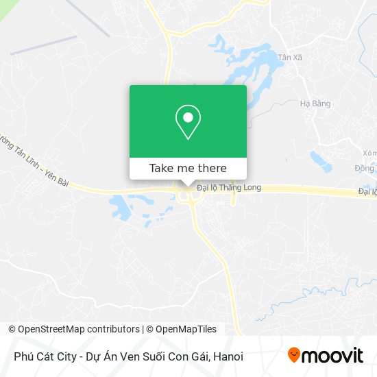 Phú Cát City - Dự Án Ven Suối Con Gái map