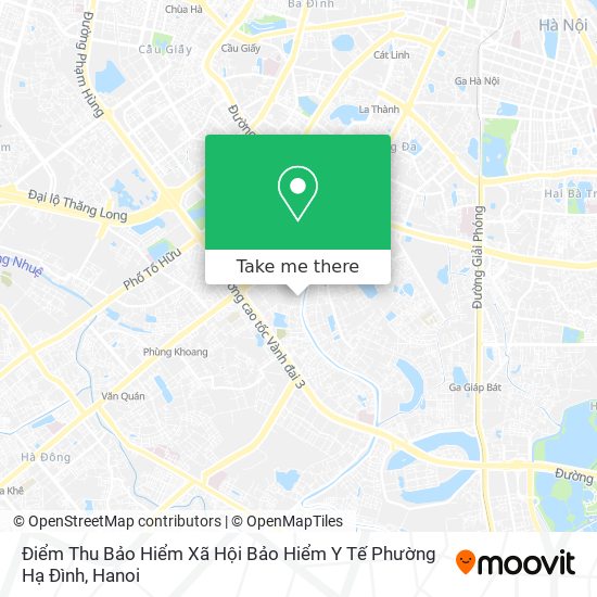 Điểm Thu Bảo Hiểm Xã Hội Bảo Hiểm Y Tế Phường Hạ Đình map