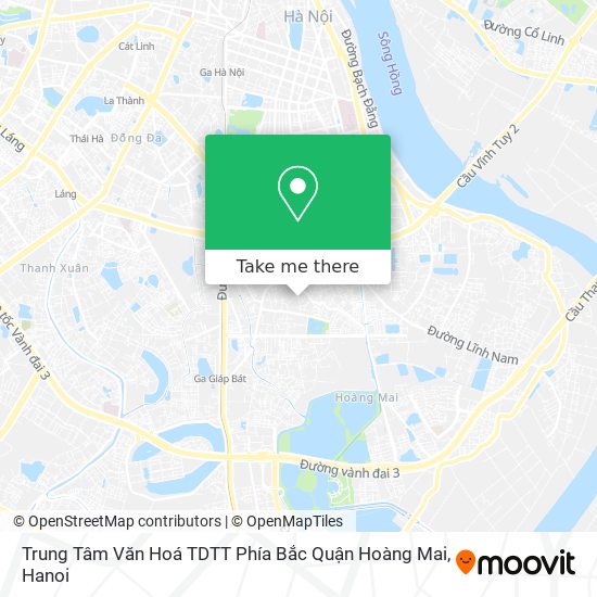 Trung Tâm Văn Hoá TDTT Phía Bắc Quận Hoàng Mai map