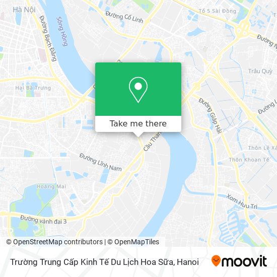 Trường Trung Cấp Kinh Tế Du Lịch Hoa Sữa map