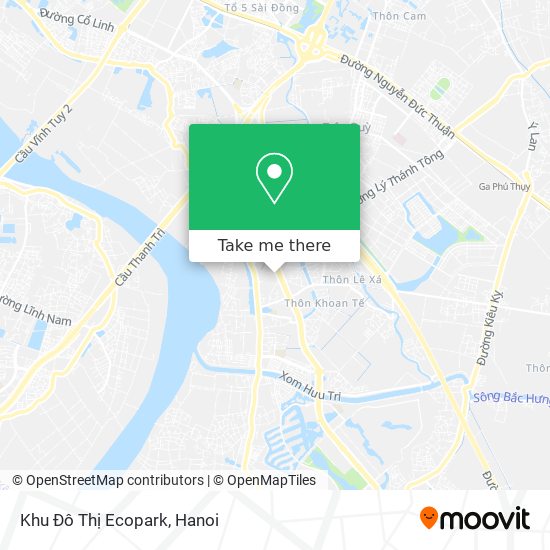 Khu Đô Thị Ecopark map