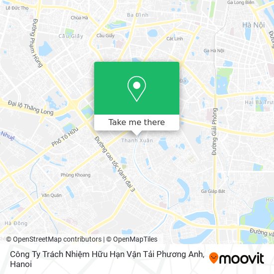 Công Ty Trách Nhiệm Hữu Hạn Vận Tải Phương Anh map