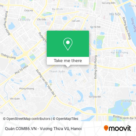 Quán COM86.VN - Vương Thừa Vũ map