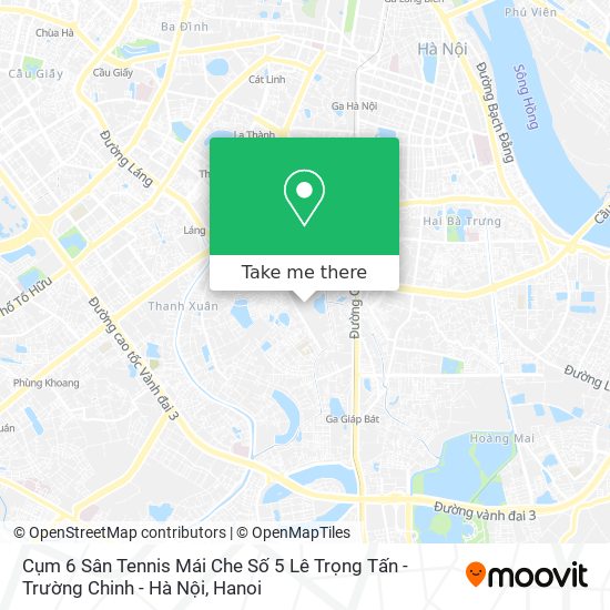 Cụm 6 Sân Tennis Mái Che Số 5 Lê Trọng Tấn - Trường Chinh - Hà Nội map