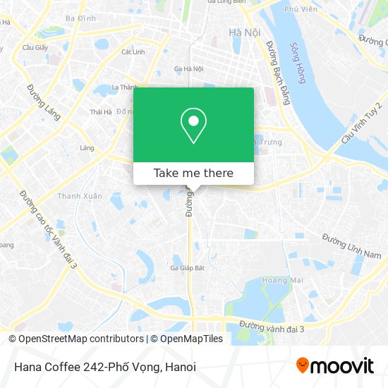 Hana Coffee 242-Phố Vọng map