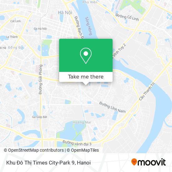 Khu Đô Thị Times City-Park 9 map