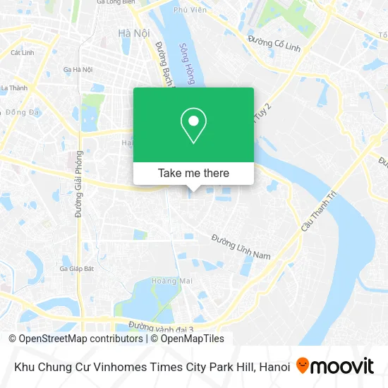 Khu Chung Cư Vinhomes Times City Park Hill map