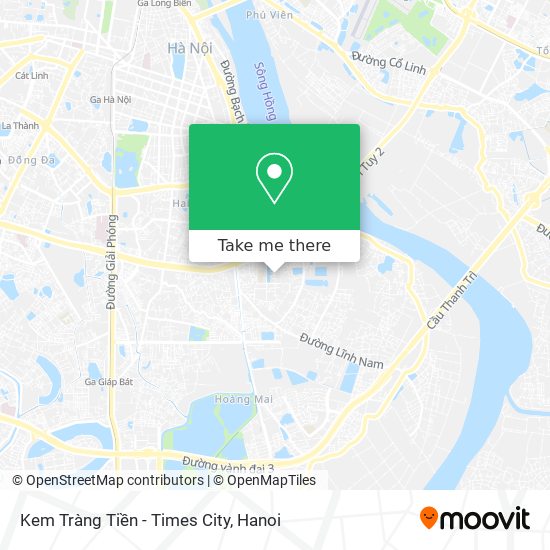 Kem Tràng Tiền - Times City map