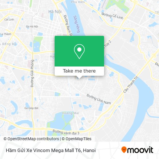 Hầm Gửi Xe Vincom Mega Mall T6 map