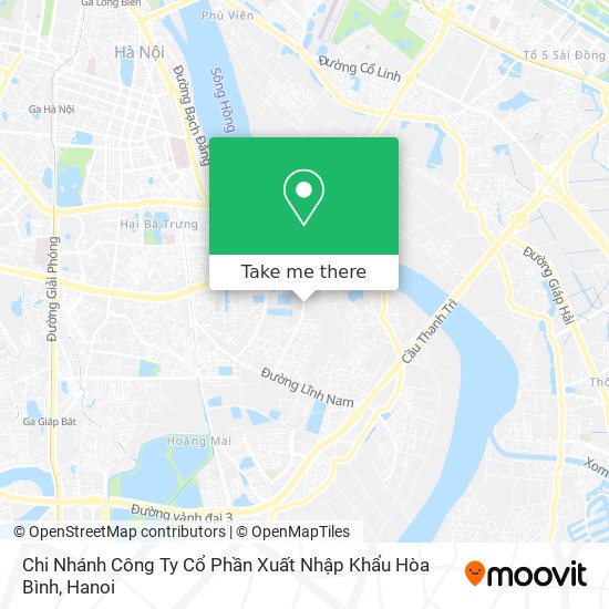 Chi Nhánh Công Ty Cổ Phần Xuất Nhập Khẩu Hòa Bình map