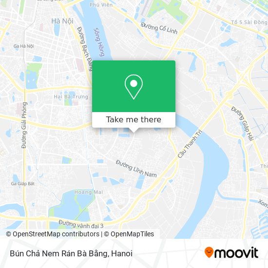 Bún Chả Nem Rán Bà Bằng map