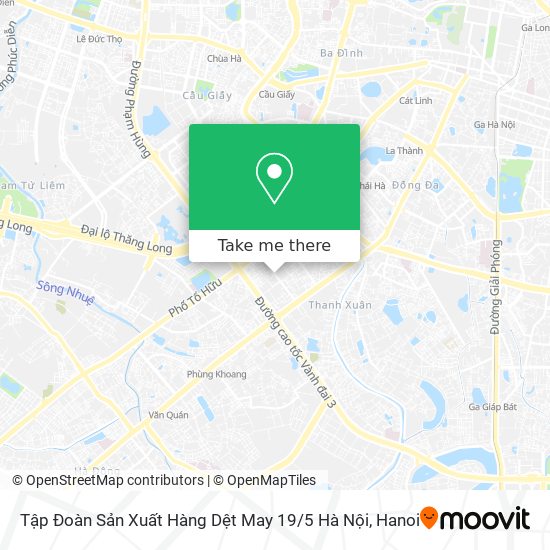 Tập Đoàn Sản Xuất Hàng Dệt May 19 / 5 Hà Nội map