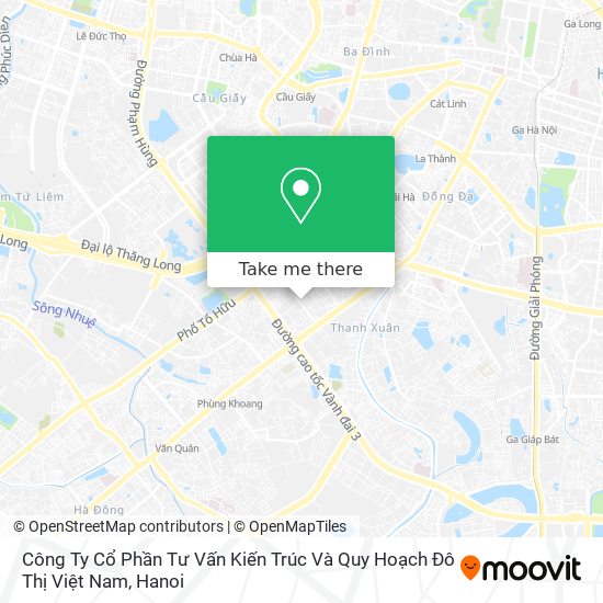 Công Ty Cổ Phần Tư Vấn Kiến Trúc Và Quy Hoạch Đô Thị Việt Nam map