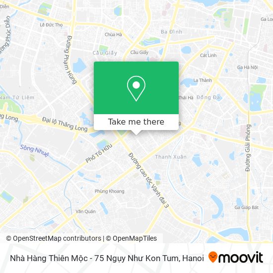 Nhà Hàng Thiên Mộc - 75 Ngụy Như Kon Tum map