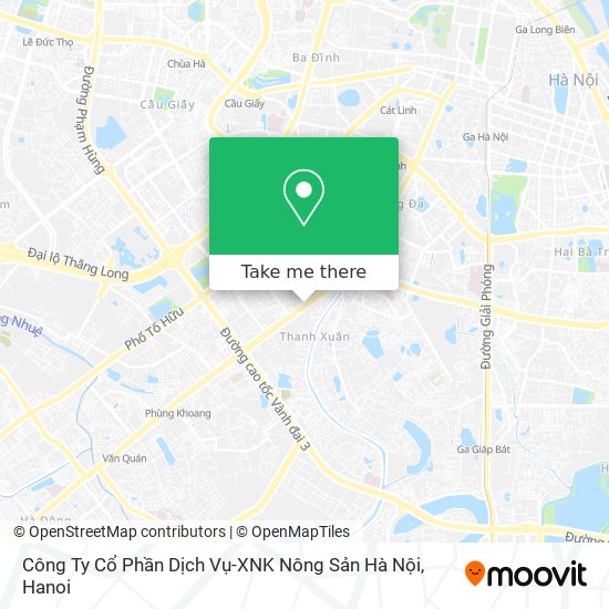 Công Ty Cổ Phần Dịch Vụ-XNK Nông Sản Hà Nội map