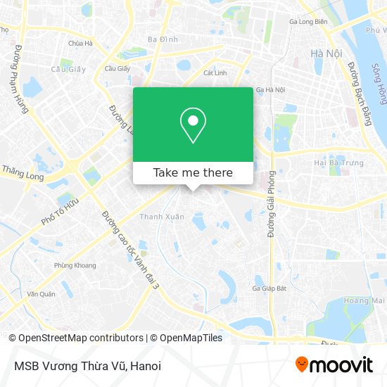 How to get to MSB Vương Thừa Vũ in Khương Trung by Bus?
