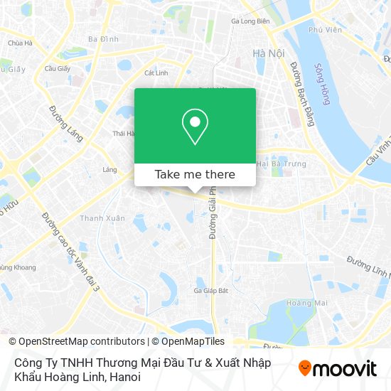Công Ty TNHH Thương Mại Đầu Tư & Xuất Nhập Khẩu Hoàng Linh map
