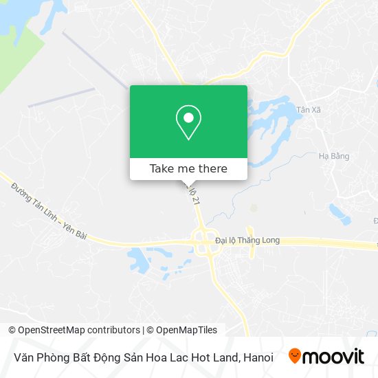 Văn Phòng Bất Động Sản Hoa Lac Hot Land map