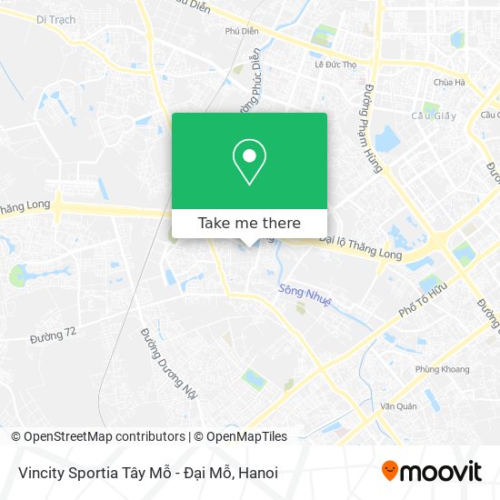 Vincity Sportia Tây Mỗ - Đại Mỗ map