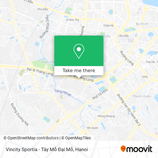 Vincity Sportia - Tây Mỗ Đại Mỗ map