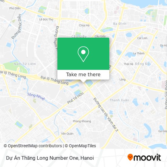Dự Án Thăng Long Number One map