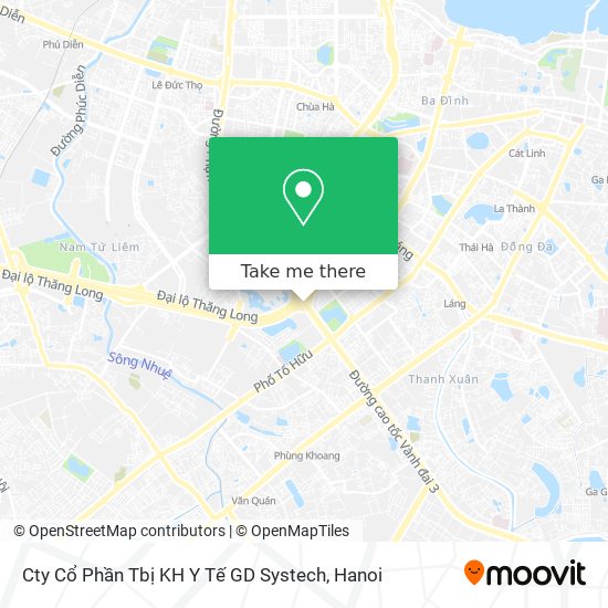 Cty Cổ Phần Tbị KH Y Tế GD Systech map