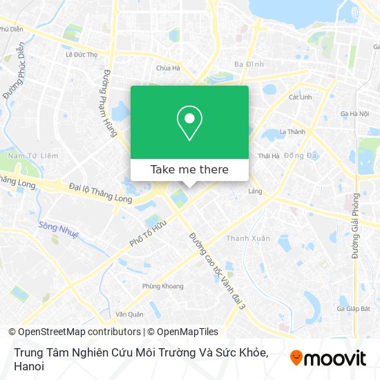 Trung Tâm Nghiên Cứu Môi Trường Và Sức Khỏe map