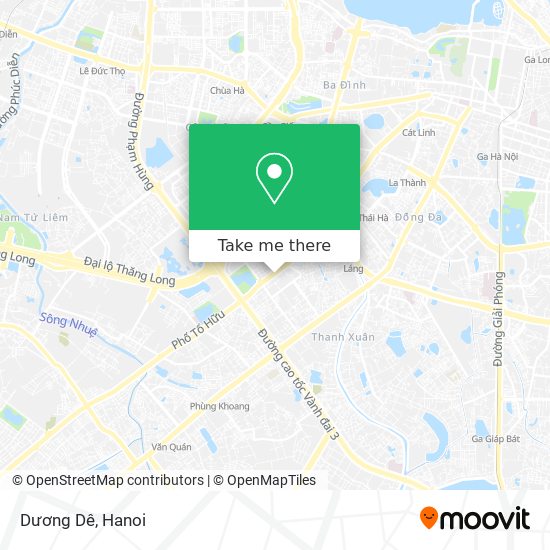 How to get to Dương Dê in Nhân Chính by Bus?