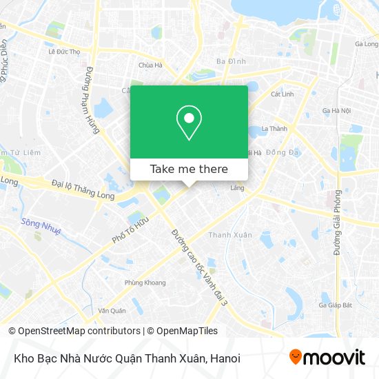 Kho Bạc Nhà Nước Quận Thanh Xuân map