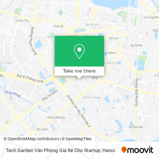 Tech Garden Văn Phòng Giá Rẻ Cho Startup map