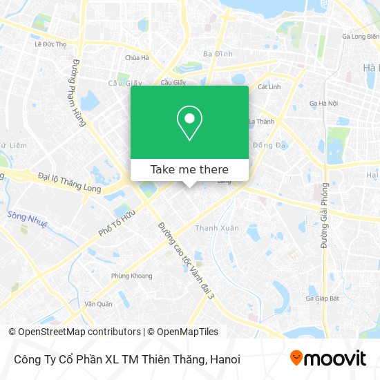 Công Ty Cổ Phần XL TM Thiên Thăng map