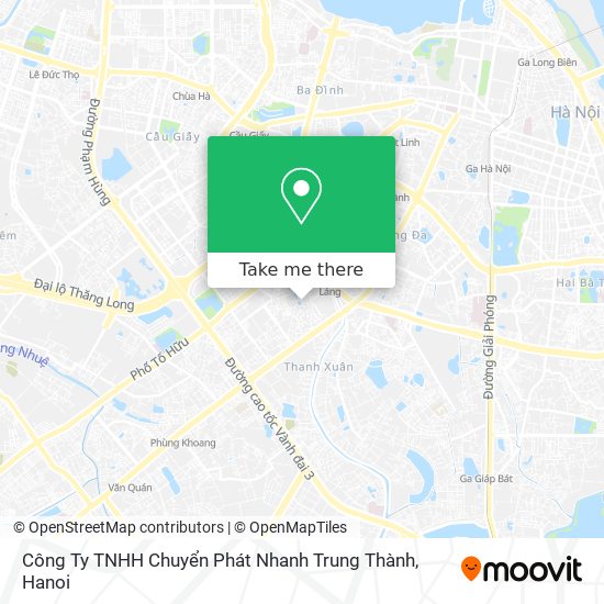 Công Ty TNHH Chuyển Phát Nhanh Trung Thành map